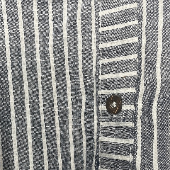 CASA CABANA Blue Striped Button Down Shirt 100%Cotton - Picture 5 of 13